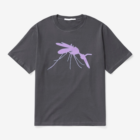 Gray T-Shirt with Purple Graphic - Picture 1 of 14